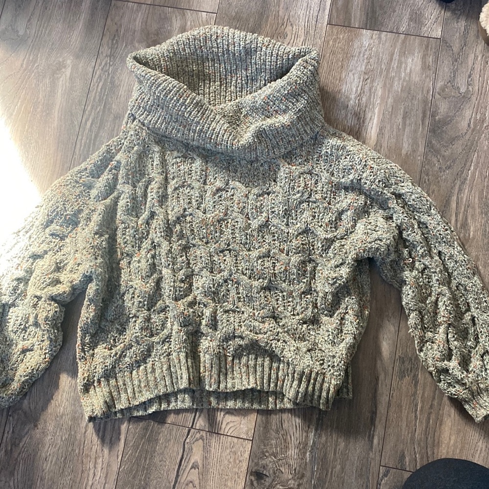 sage green moon and Madison turtleneck